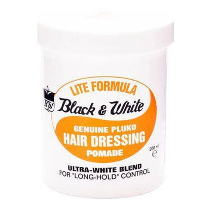 Black & White Genuine Pluko LIte Formula Hair Dressing Pomade 200ml - Gtworld.de