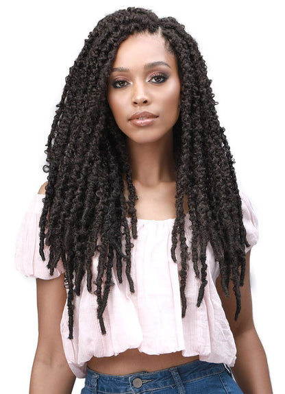 BOBBI BOSS BOBBI BOSS 3X Calif. Butterfly Locs Pre-Looped Crochet Braid Cheveux artificiels 18"