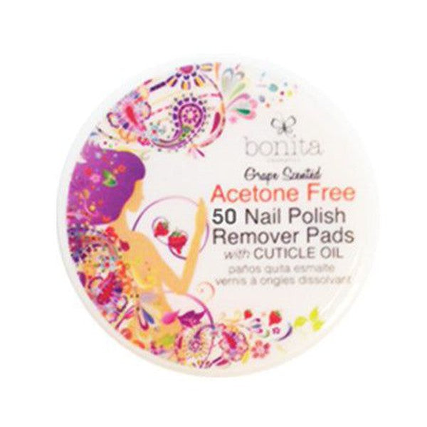 Bonita Bonita Nail Polish Remover 50 Pads Grape Scented