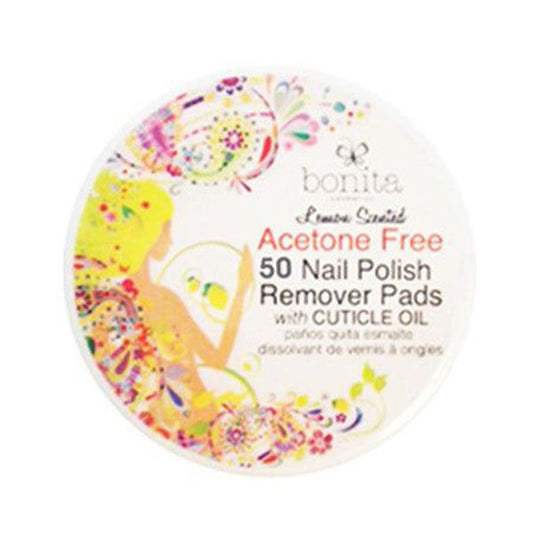 Bonita Bonita Nail Polish Remover 50 Pads Lemon Scented