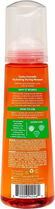 Cantu Avocado Hydrating Styling Mousse 248ml | gtworld.be 