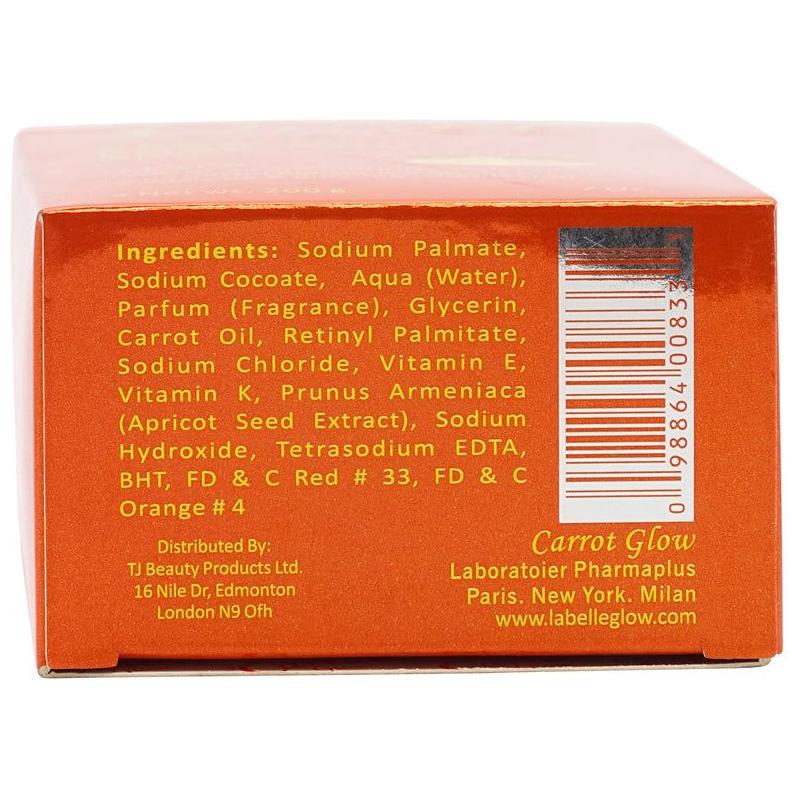 Carrot Glow Health & Beauty Carrot Glow Exfoliating Purifying Soap Skin Lightening with Carrot Oil & Vitamin A,K,E Complex 200g