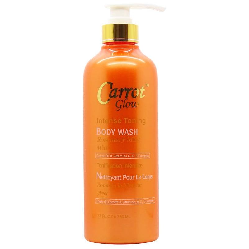 Carrot Glow Health & Beauty Carrot Glow Intense Toning Body Wash Rosemary Mint with Carrot Oil & Vitamins A, K, E Complex 500ml