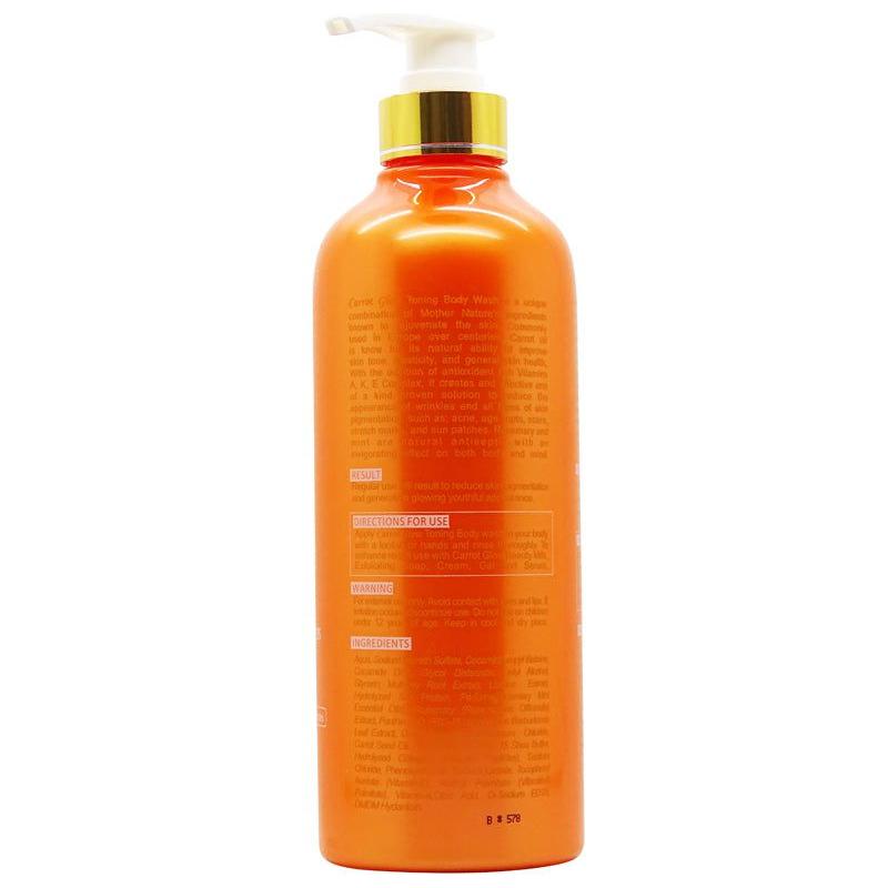 Carrot Glow Intense Toning Body Wash Rosemary Mint with Carrot Oil & Vitamins A, K, E Complex 500ml - Gtworld.de