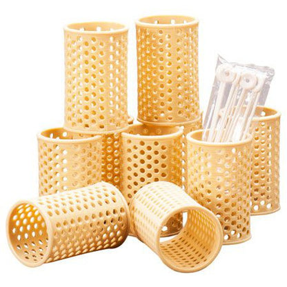 Comair Comair Mesh Rollers Beige : 3011745 (10 Pcs/Pack)