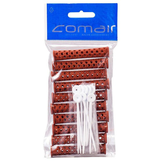 Comair Comair Mesh Rollers Brown 3011737 (Pack of 10)