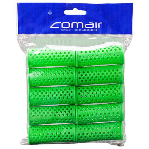 Comair Comair Mesh Rollers Green :3011741, 10Pcs.