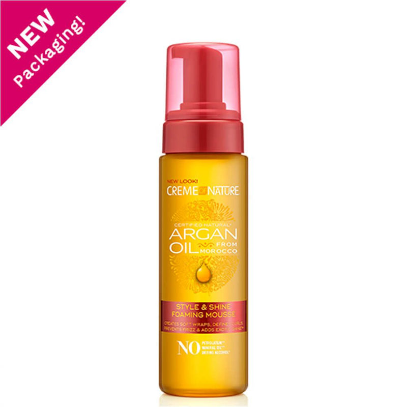 Creme of Nature with Argan Oil Style & Shine Foaming Mousse 7 oz | gtworld.be 