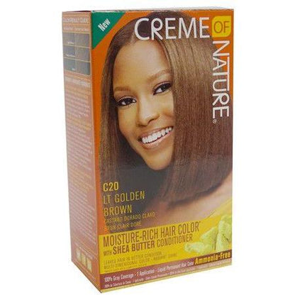 Creme of Nature Health & Beauty Creme of Nature C20 LT Golden Brown Creme Of Nature Moisture Rich Hair Color