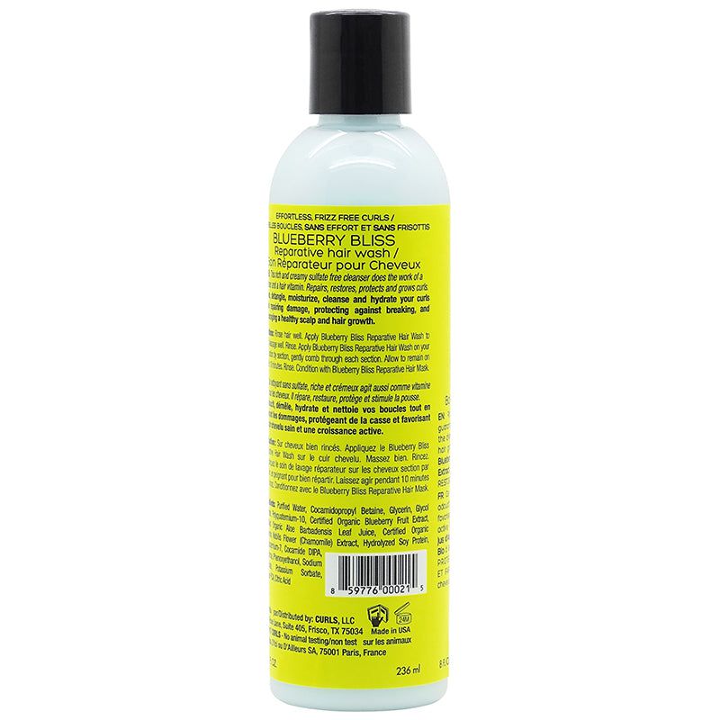 Curls Blueberry Bliss Reparative Hair Wash 236ml | gtworld.be 