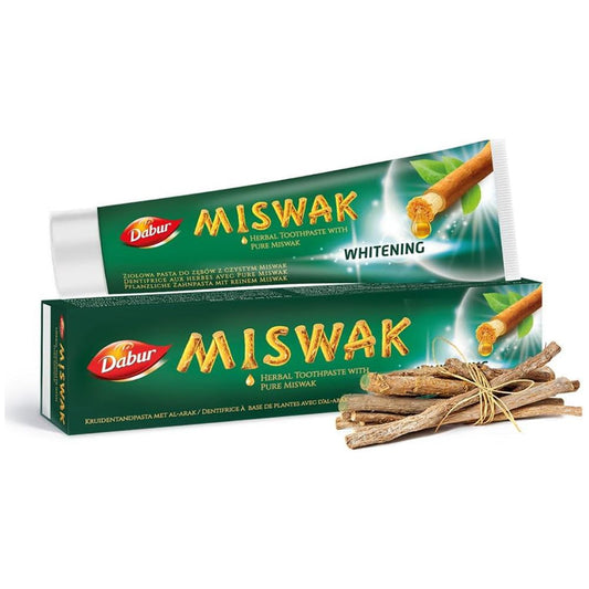 Dabur Amla Health & Beauty Dabur Miswak Herbal Whitening Toothpaste - 100g for Strong Teeth & Brighter Smiles