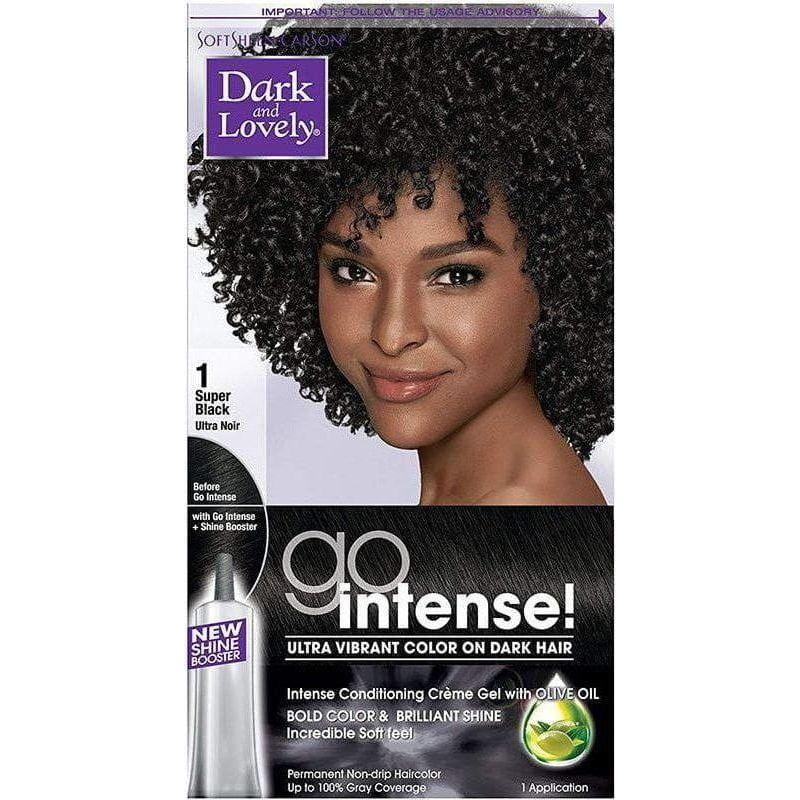 Dark and Lovely Health & Beauty 1 Super Black Dark and Lovely Soft Sheen-Carson Go Intense Ultra Vibrant Color On Dark Hair