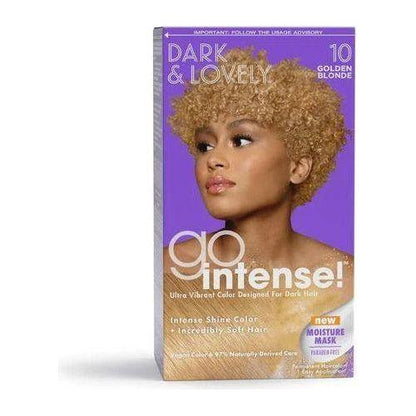 Dark and Lovely Health & Beauty 10 Golden Blonde Dark and Lovely Soft Sheen-Carson Go Intense Ultra Vibrant Color On Dark Hair