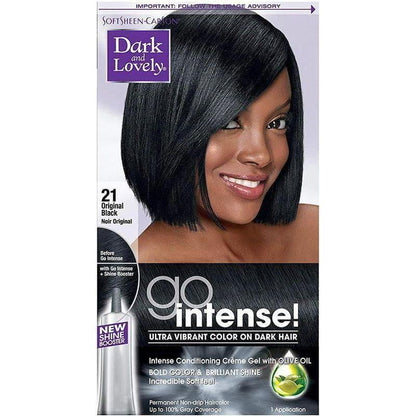 Dark and Lovely Health & Beauty 21 Original Black Dark and Lovely Soft Sheen-Carson Go Intense Ultra Vibrant Color On Dark Hair