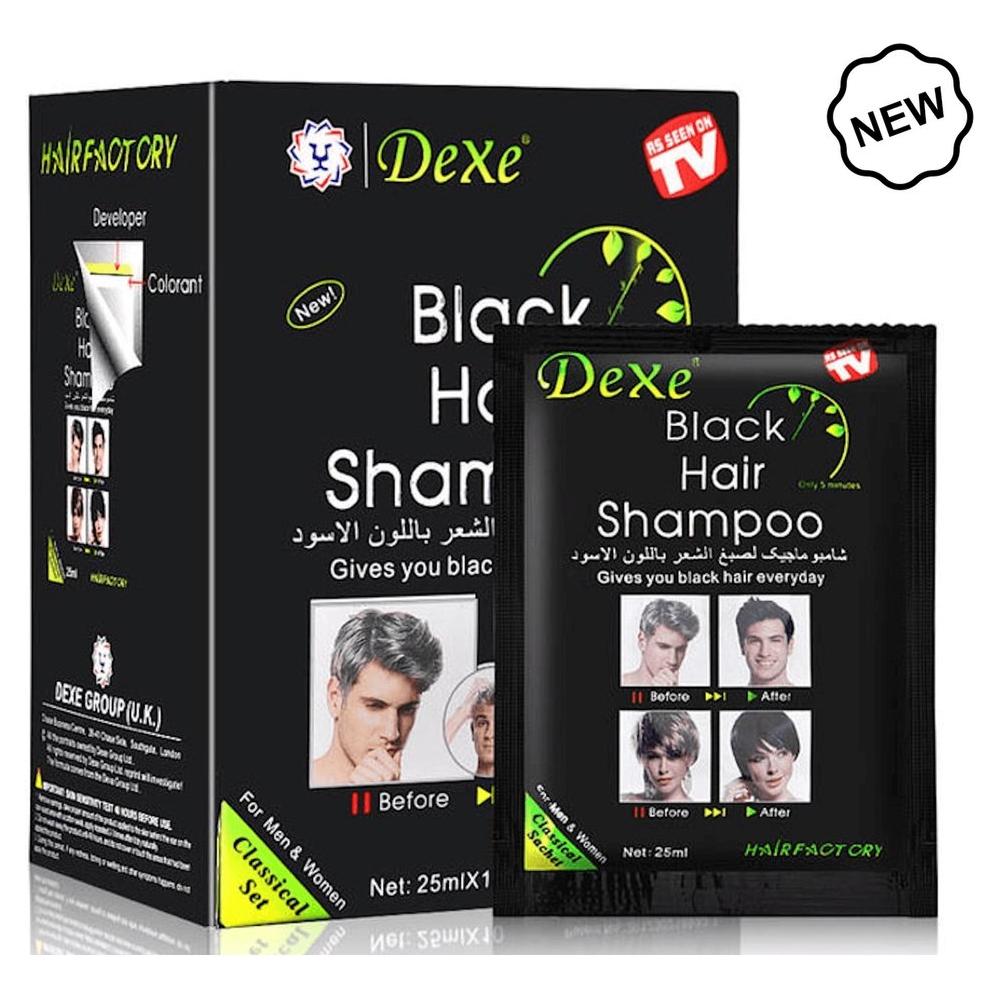 Dexe Health & Beauty Dexe Black Hair Shampoo Classic 25ml*10 Sachets