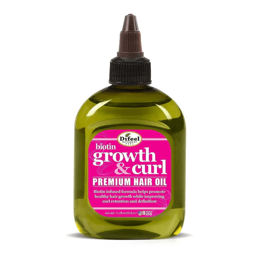 DiFeel 210 ml / 7.1 oz Difeel Growth and Curl Biotin Premium Hair Oil 75ml / 210ml