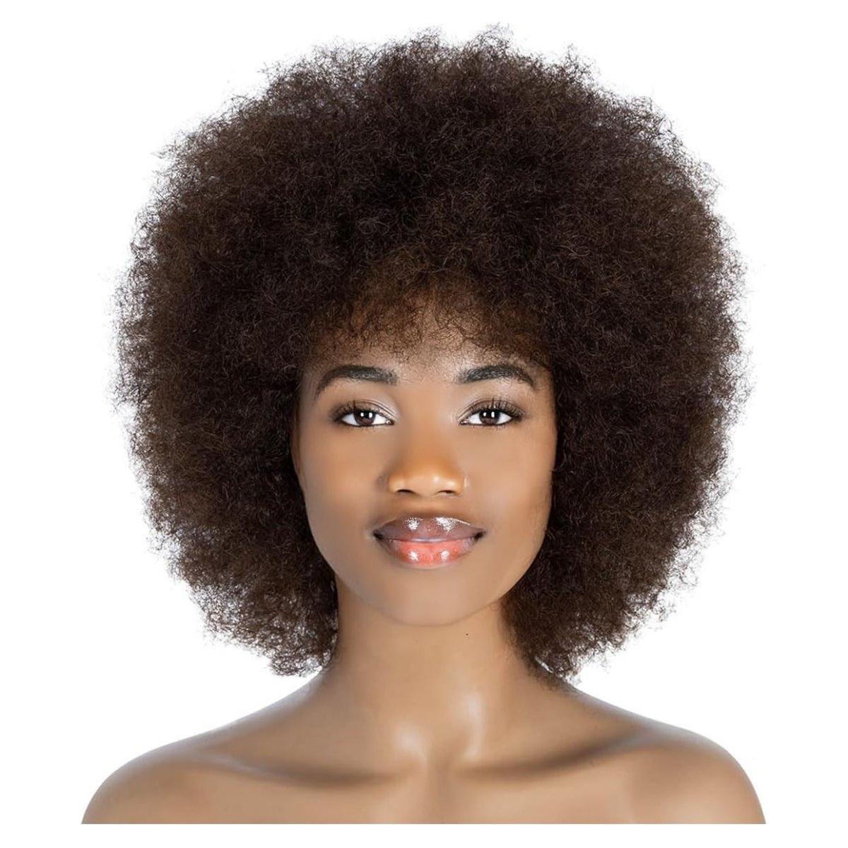 Dream Hair Afro Human Hair Wig Natural Color 12'' / 14''