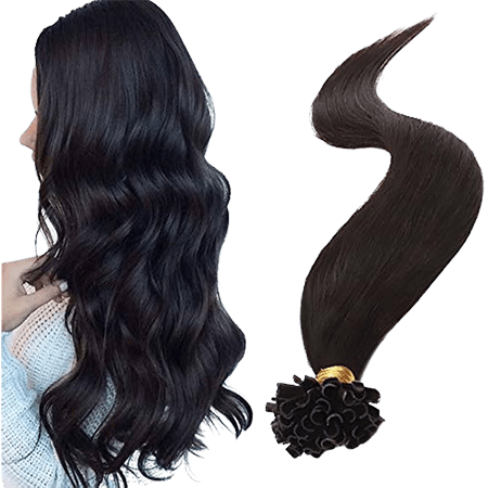 Extensions with Keratin U-Bondings 20"/50cm Human Hair, De vrais cheveux  Strähnen | gtworld.be 