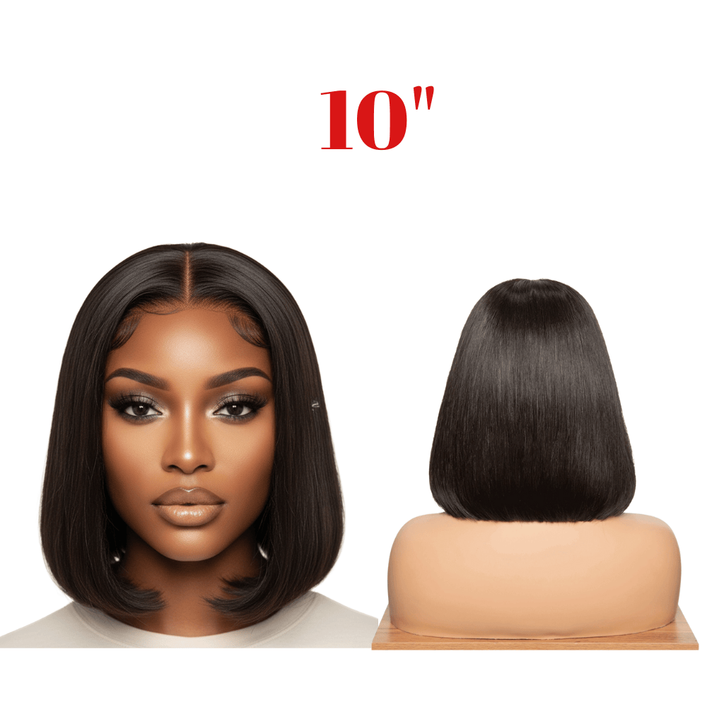 Dream Hair Health & Beauty 10" Dream Hair Bob Cut 13*6 Glueless Wig Brazilian Virgin Natural Color