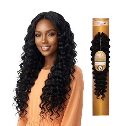 Dream Hair Health & Beauty 18" Dream hair Human hair Crochet Deep Wave 14" & 18" (Natural Color)