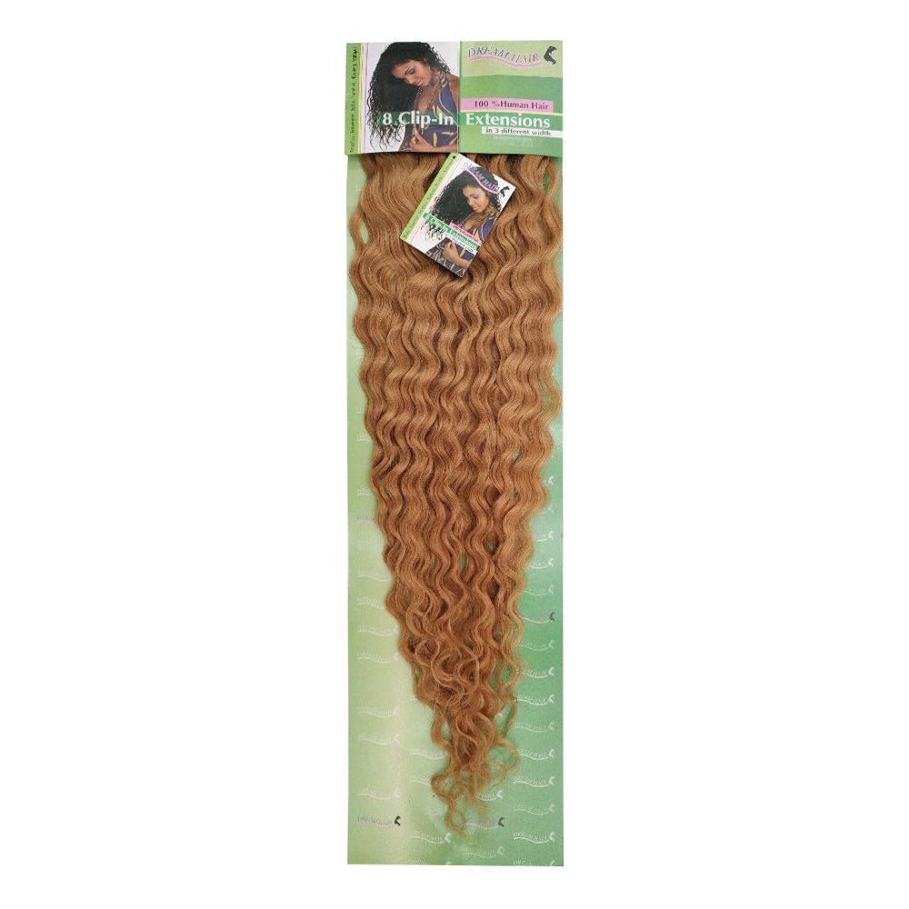 Dream Hair Health & Beauty Dream Hair Clip-In Extensions Set Deep Wave Human Hair, De vrais cheveux
