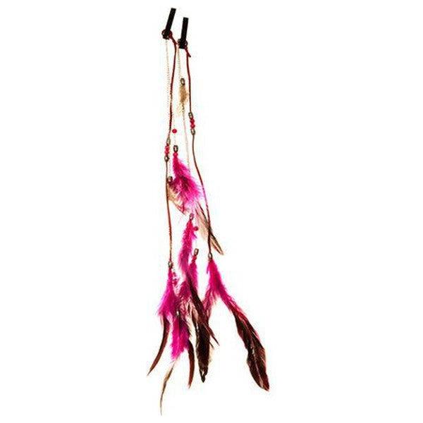 Dream Hair Health & Beauty Pink Dream Hair 2 Clip-In Feather Extensions 16"/40Cm Synthetic Hair, Feather Hairpiece