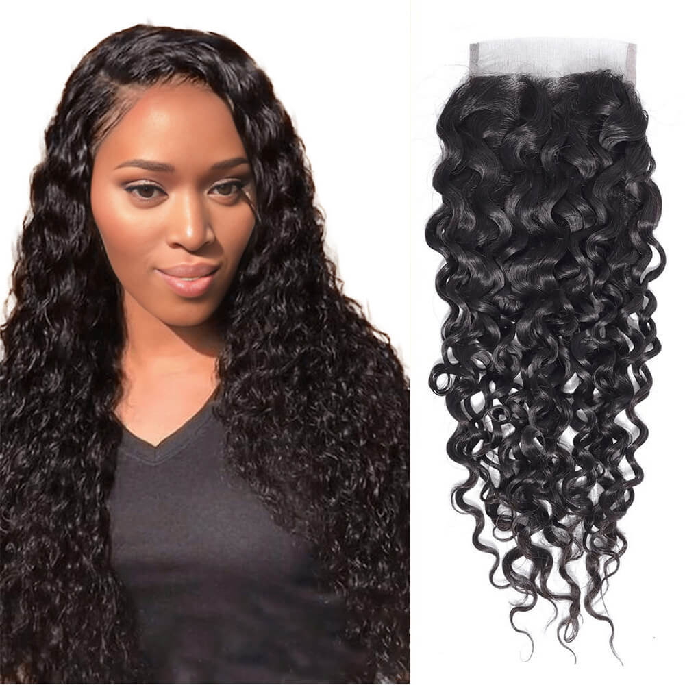 Dream Hair Natural Brazilian A Hand Made Closure Deep Wave 16"