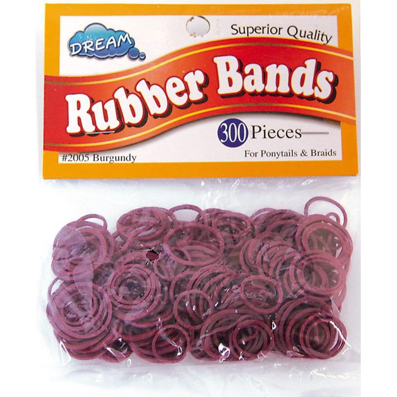 Dream Health & Beauty Dream Rubber Bands 300Pcs. Burgundy