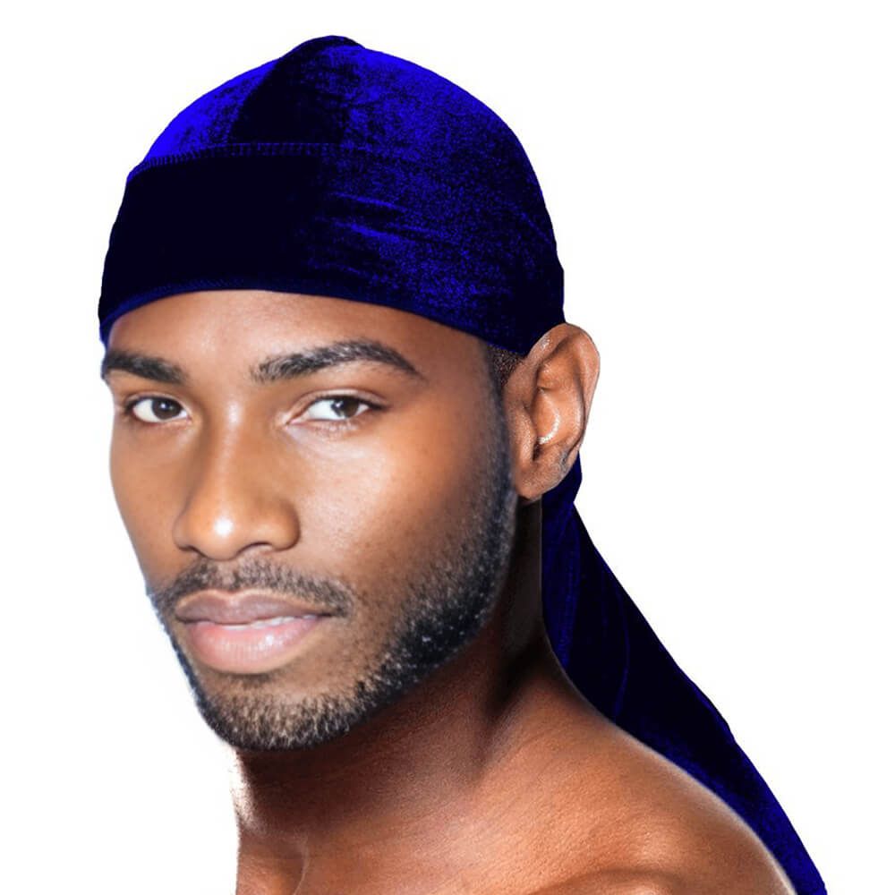 Dreamfix Dreamfix Durag Silky Velvet Cap Ultimate Compression for 360° Waves:Navy