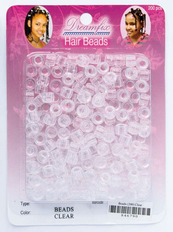 Dreamfix Hair Beads/Perles de cheveux, Clear, 200er Pack | gtworld.be 