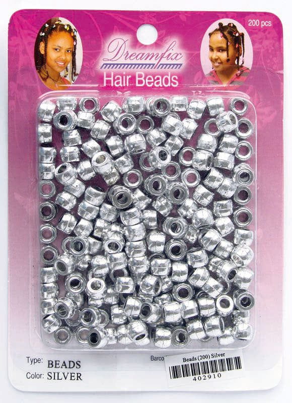 Dreamfix Hair Beads/Perles de cheveux, Silver, 200er Pack | gtworld.be 