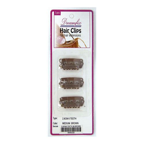 Dreamfix Hair Clips For Extensions/Extensions de cheveuxClips, Medium Brown, 28 Mm, | gtworld.be 
