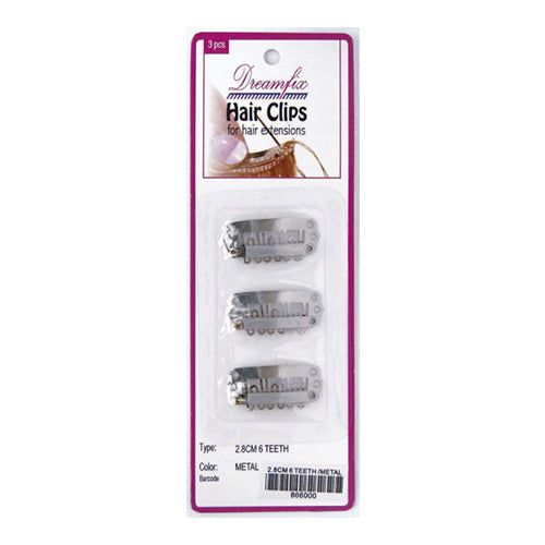 Dreamfix Hair Clips For Extensions/Extensions de cheveuxClips, Metall, 28 Mm, 6 Teeth | gtworld.be 