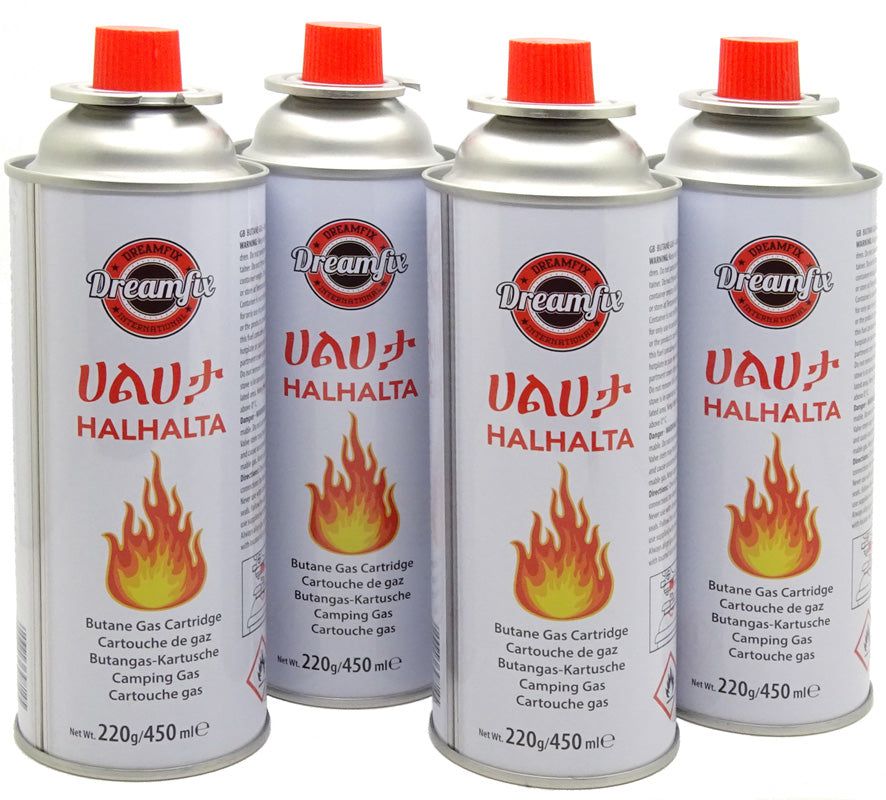 Dreamfix HalHalta Butane Gas Cartidge 4 pcs Pack x 220g | gtworld.be 