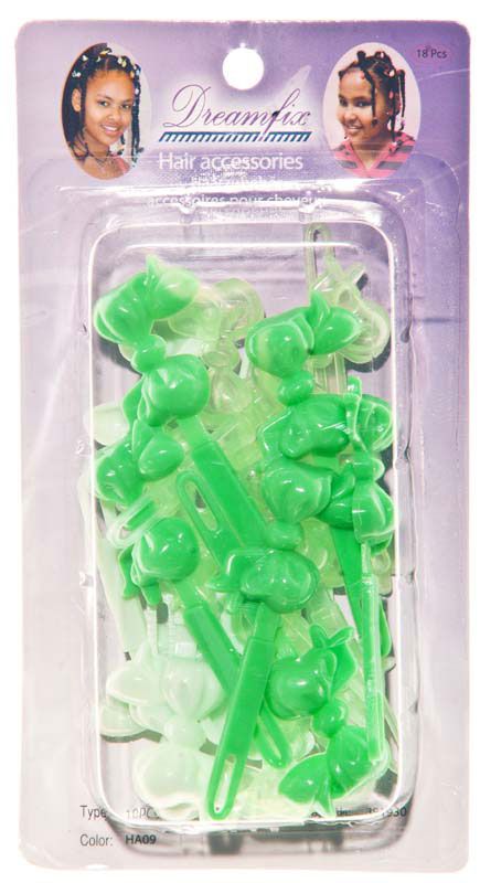 Dreamfix Kids Hair Accessories, Green Tone Colour Ha09, 18Pcs | gtworld.be 