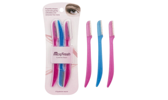 Dreamfix Dreamfix Maxfresh Single Blade Eyebrow Razors 3 Pcs Pink/Blue