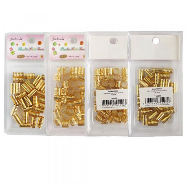 Dreamfix Dreamfix Plastic Hair Beads Jewelry Gold