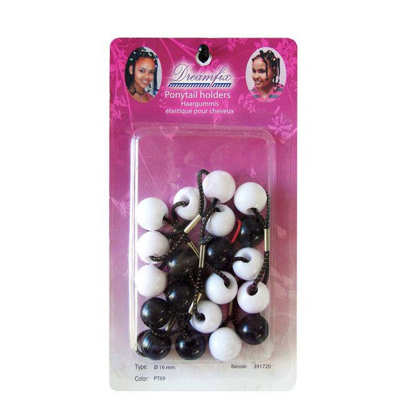 Dreamfix Ponytail Holders/Zopfhalter, 16 Mm, Black And White, Col: Pt69 | gtworld.be 