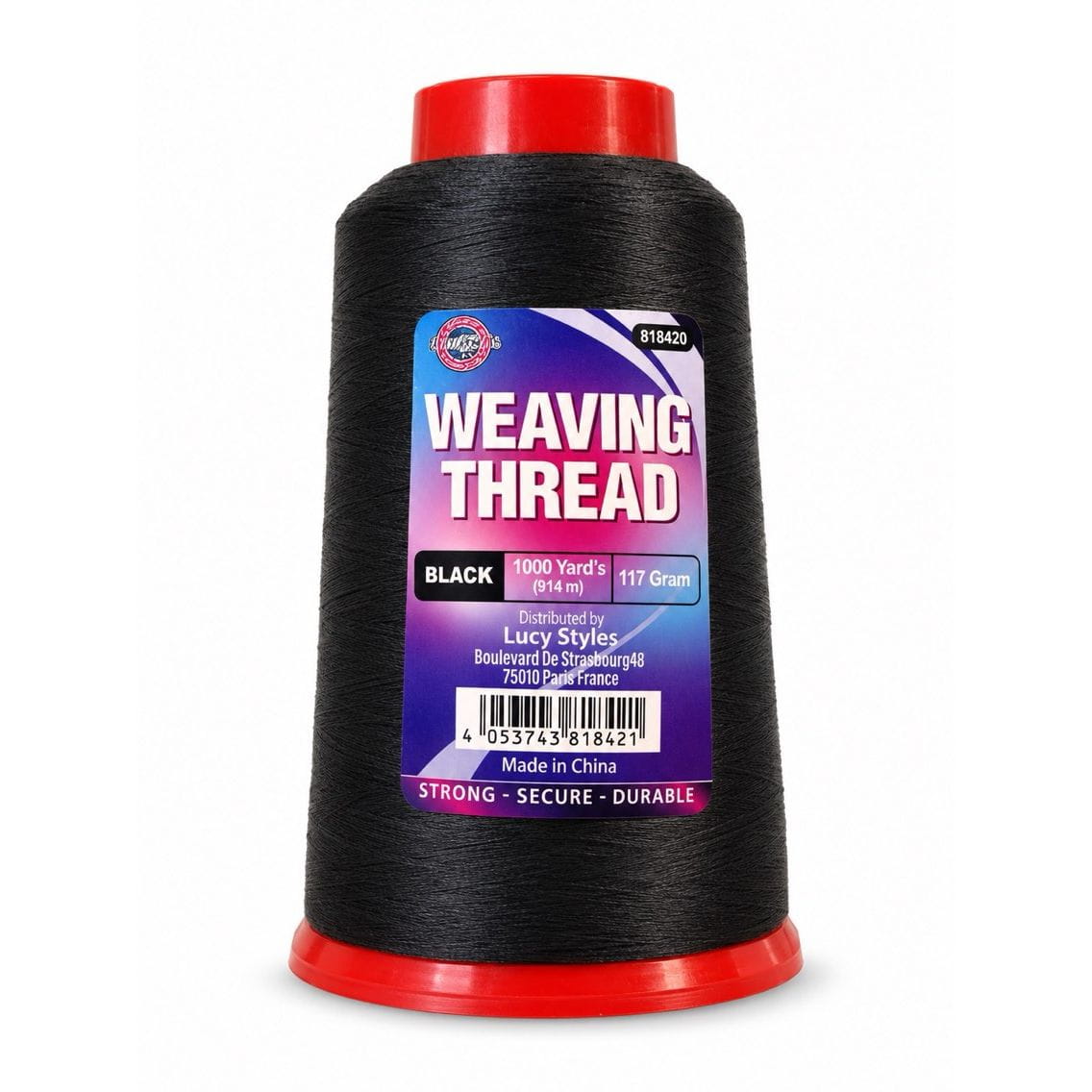 Dreamfix Health & Beauty 1000 yd Dreamfix Weaving Thread Black