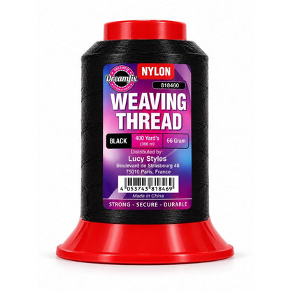 Dreamfix Health & Beauty 400 yd Dreamfix Nylon Weaving Thread Black