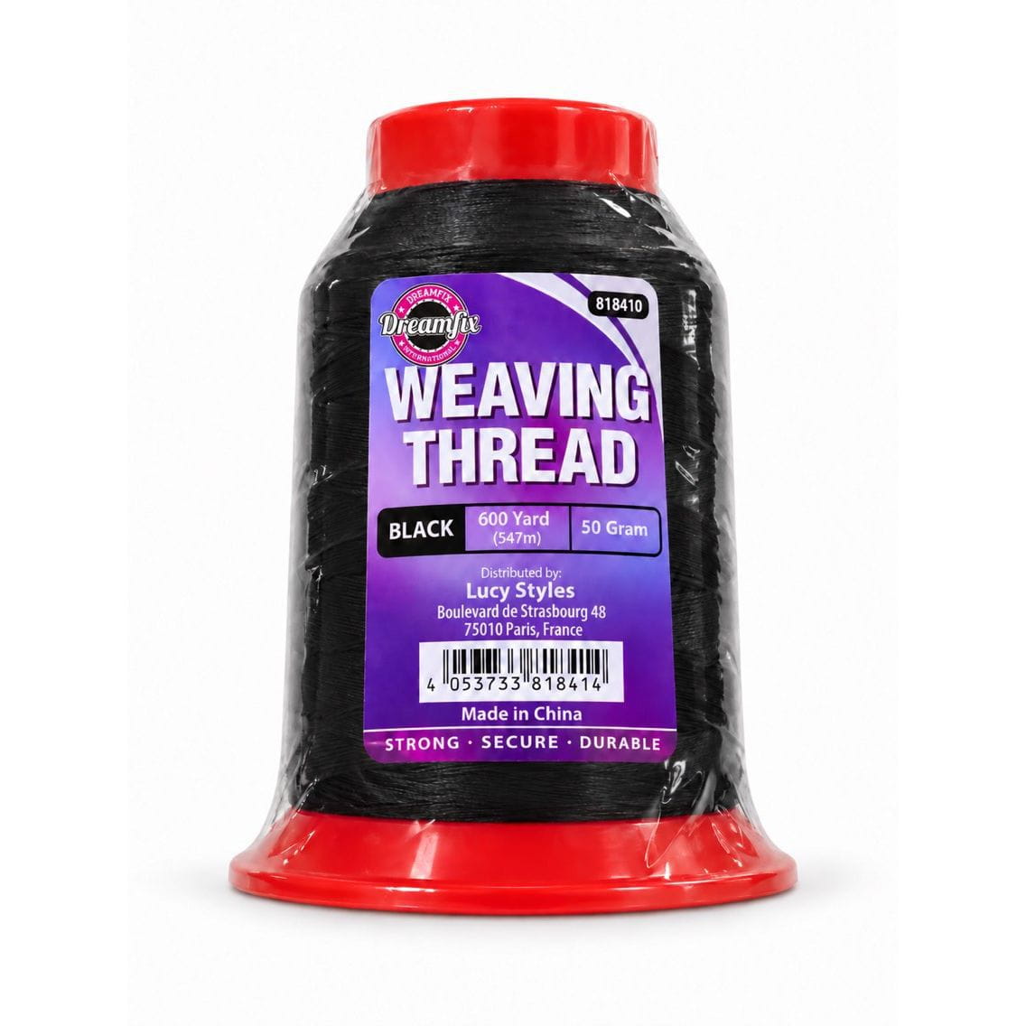 Dreamfix Health & Beauty 500 yd Dreamfix Weaving Thread Black