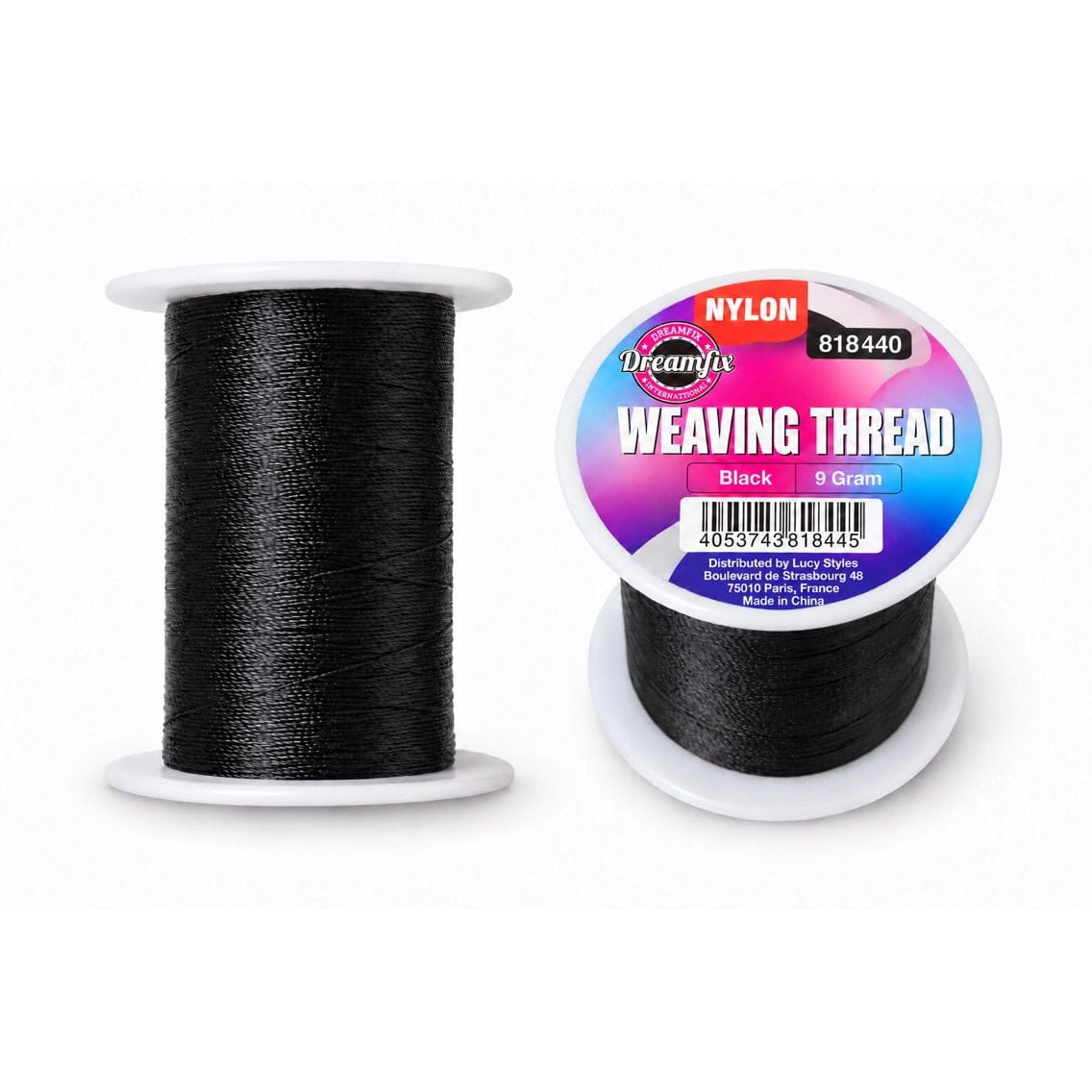 Dreamfix Health & Beauty 60 yd Dreamfix Nylon Weaving Thread Black