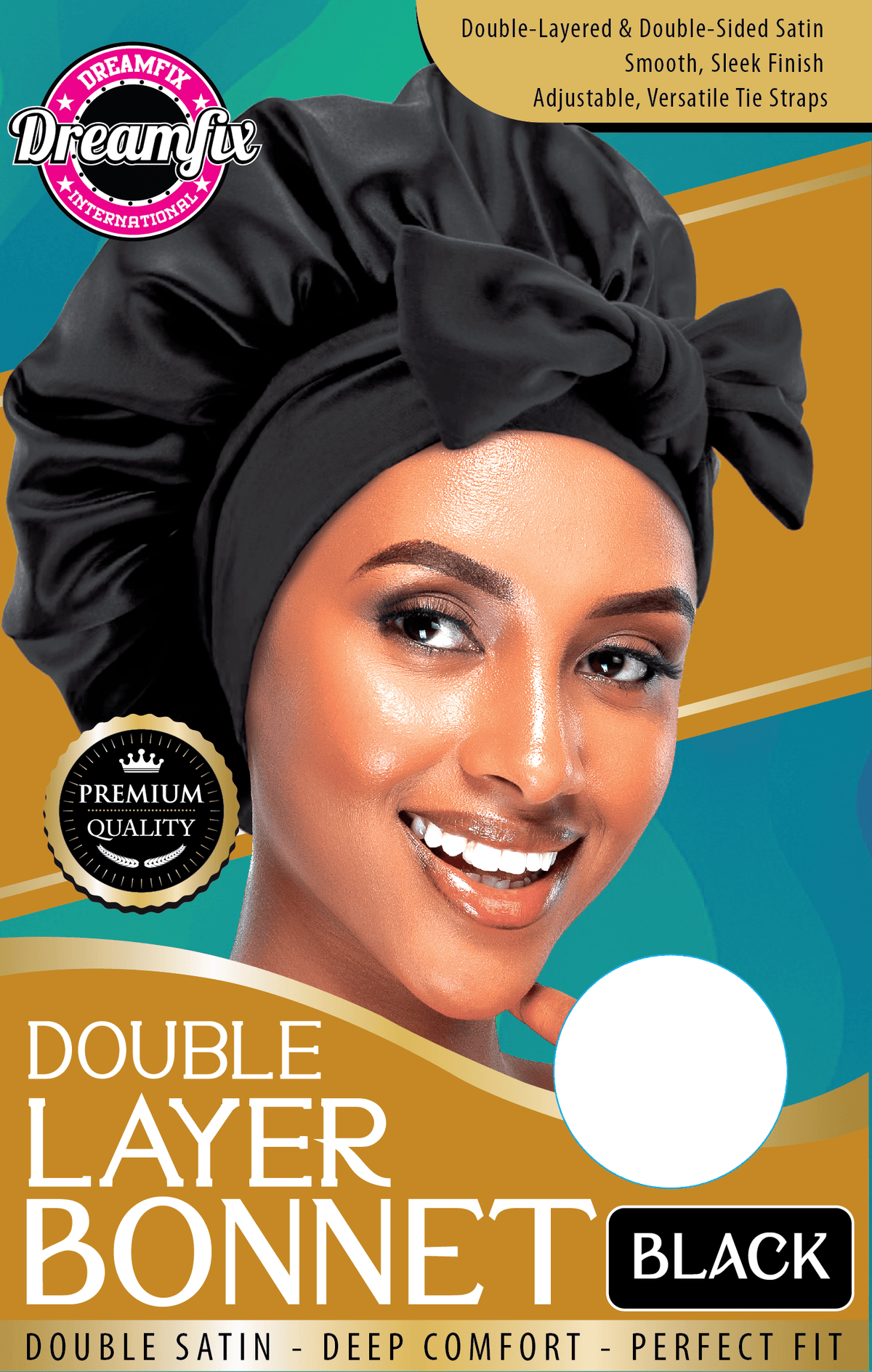 Dreamfix Health & Beauty Black Dreamfix Double Layer Bonnet