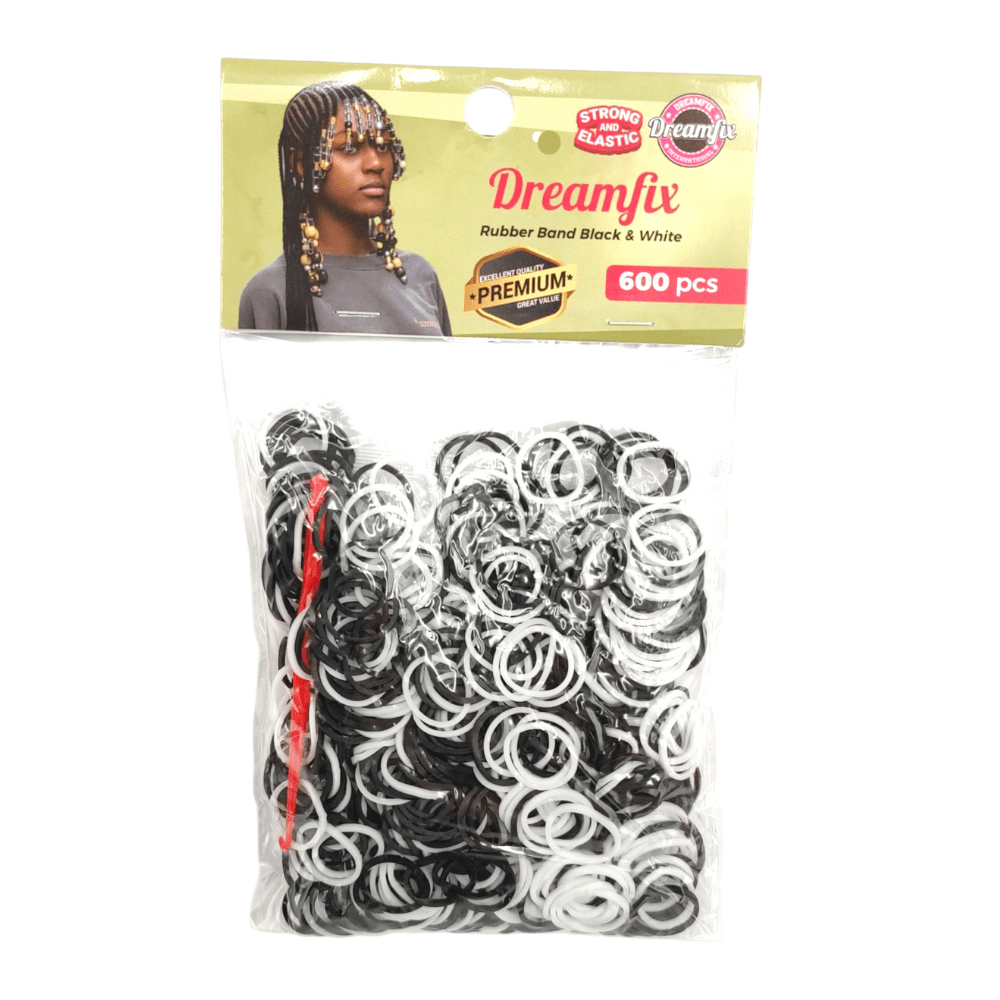 Dreamfix Health & Beauty Black & White #600 Dreamfix Rubber Bands 600 pcs