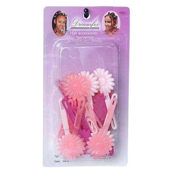 Dreamfix Health & Beauty Dreamfix Kids Hair Accessories, Pink Tone Colour Ha13, 18Pcs