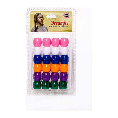 Dreamfix Health & Beauty Dreamfix Large Hole Plastic Hair Beads Kids 24pcs