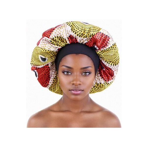 Dreamfix Health & Beauty Dreamfix Large Print Bonnet -Adult Circle Yellow Dreamfix Grand Bonnet Imprimé Adulte GT World of Beauty