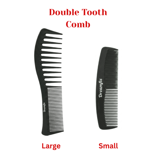 Dreamfix Health & Beauty Dreamfix - Peigne à double dent noir (petit et grand)