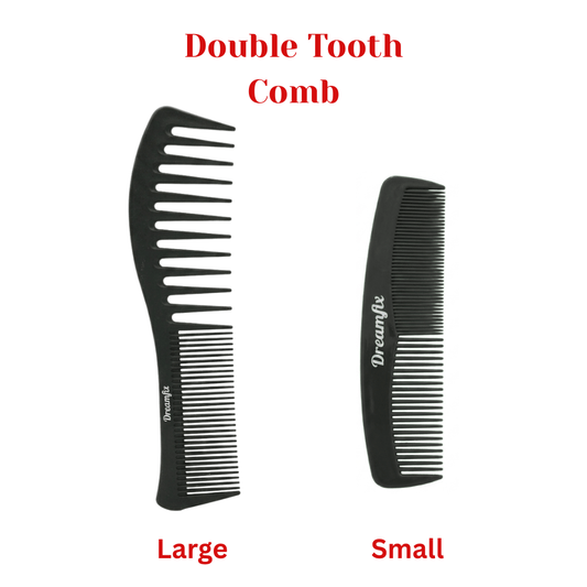 Dreamfix Health & Beauty Dreamfix - Peigne à double dent noir (petit et grand)