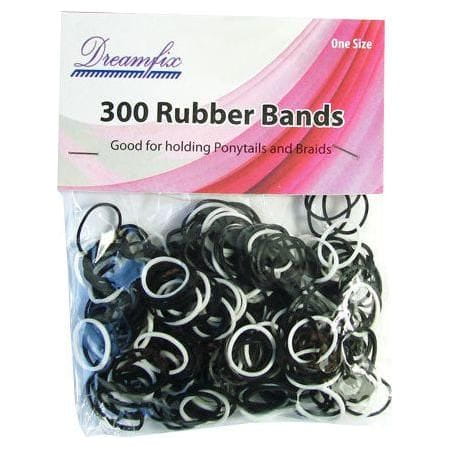 Dreamfix Health & Beauty Dreamfix Rubber Band 300 BLack & White